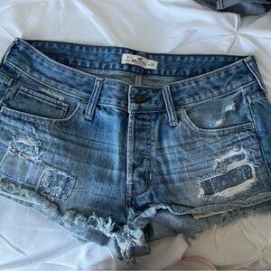 Hollister Women's Distressed Blue Jean Shorts